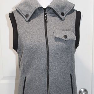 Burton Dryride Full ZIp Hoodie Sweater Vest Jacket Womens Size M Gray Pocket